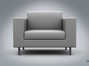 sofa simple single 3D Model