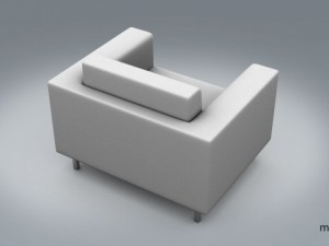sofa simple single 3D Model