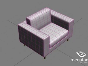 sofa simple single 3D Model
