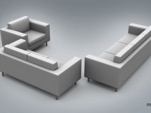 simple sofa full set 3Dモデル