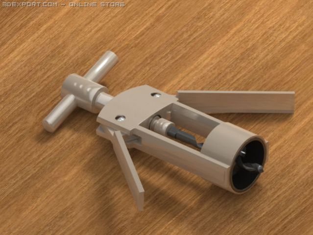 corkscrew 3D Model .c4d .max .obj .3ds .fbx .stl .blend 