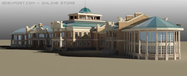 manor 3D Model .c4d .max .obj .3ds .fbx .stl .blend 