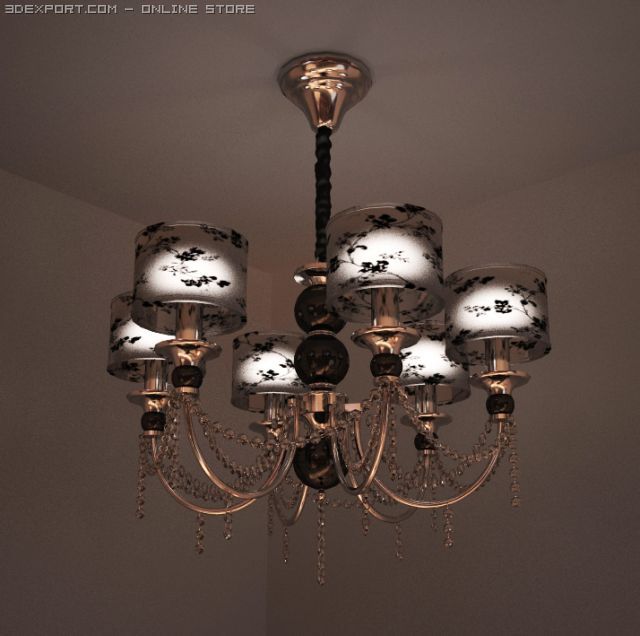 chandelier  jinhan lighting jh332206 3D 모델 .c4d .max .obj .3ds .fbx .stl .blend 