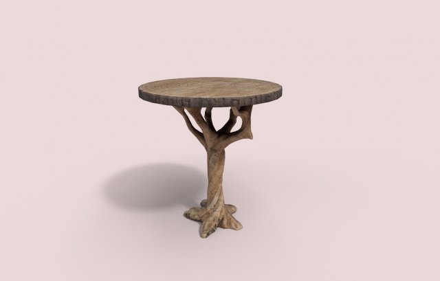 wooden table 3D Model .c4d .max .obj .3ds .fbx .stl .blend 