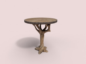 wooden table 3D-Modell