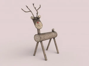 圣诞木鹿 3D 模型