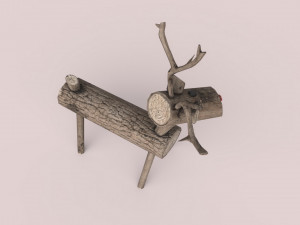 christmas wooden deer Modèle 3D