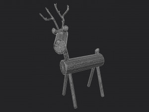 christmas wooden deer Modèle 3D