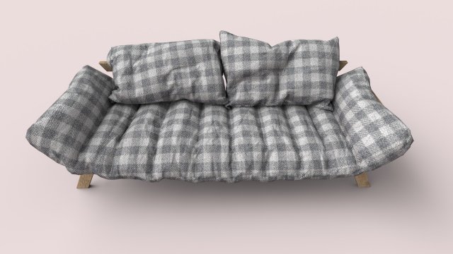 wooden couch 3D Model .c4d .max .obj .3ds .fbx .stl .blend 