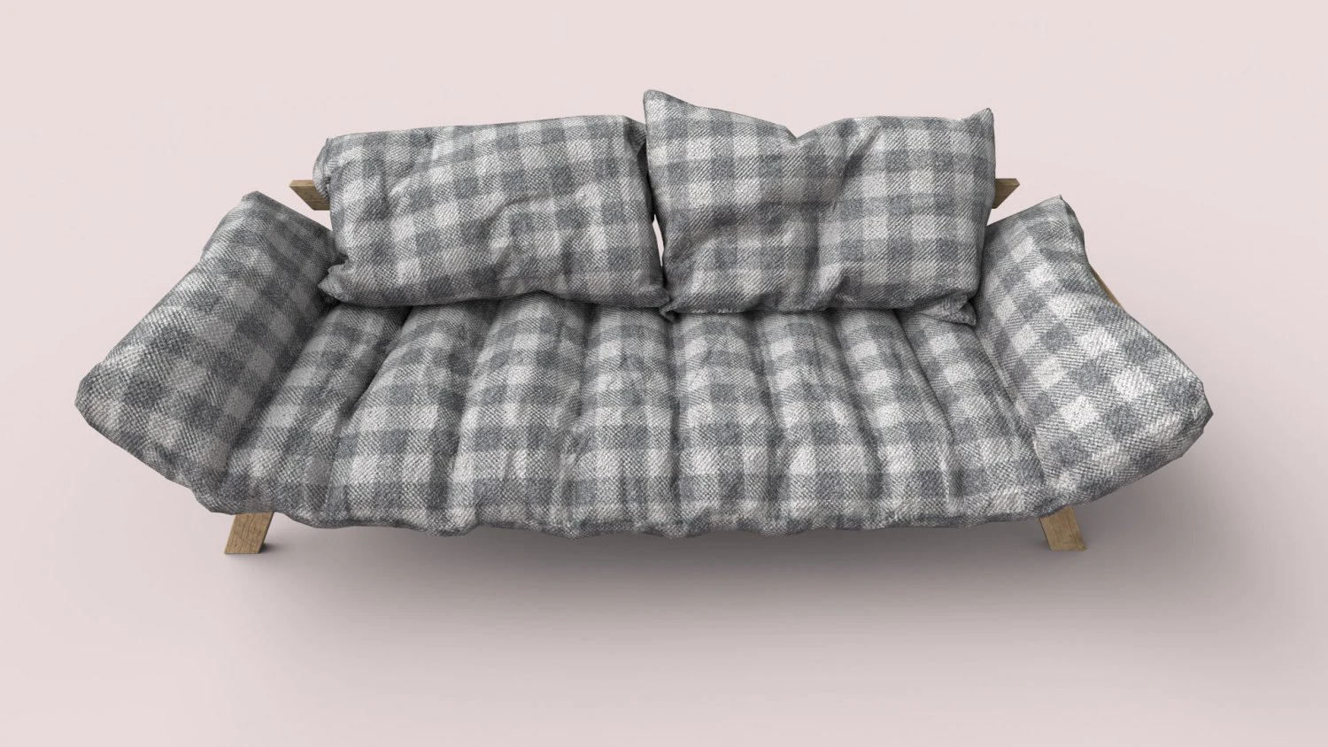 wooden couch 3D Model .c4d .max .obj .3ds .fbx .stl .blend