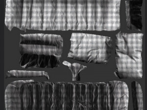 wooden couch 3D Model