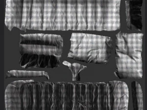 wooden couch 3D Model