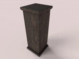 handmade wooden clock 3D Model