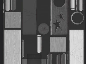 handmade wooden clock 3D Model