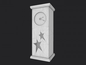 handmade wooden clock 3D मॉडल