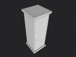 handmade wooden clock 3D Model