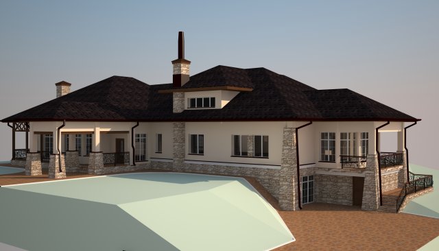 house Model 3D .c4d .max .obj .3ds .fbx .stl .blend 