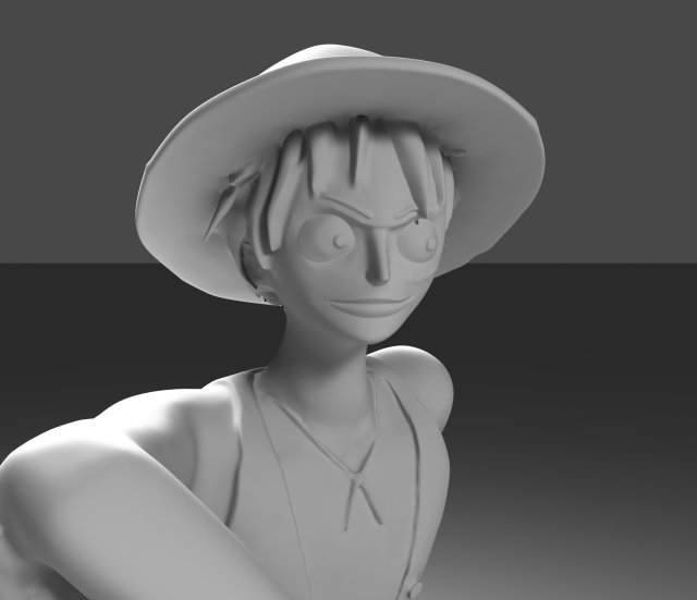 one piece monkey d luffy 3D 모델 .c4d .max .obj .3ds .fbx .stl .blend