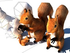 squirrel lowpoly 3D-Modell