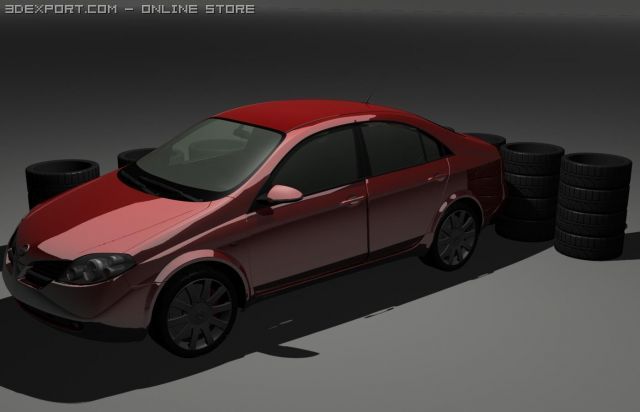 nissan primera new 3D 模型 .c4d .max .obj .3ds .fbx .stl .blend 