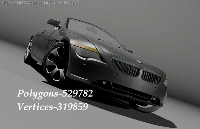 bmw 6 convertibie 3D-Modell .c4d .max .obj .3ds .fbx .stl .blend 