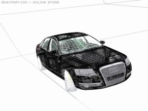 audi a6   medium poly 3D Model