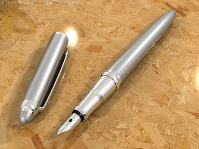 stylographic pen 3D Model .c4d .max .obj .3ds .fbx .stl .blend 