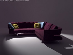 arne sofa Modelo 3D