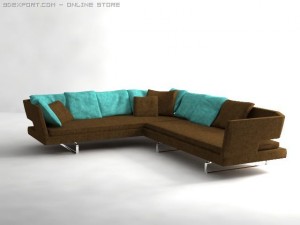arne sofa Modelo 3D