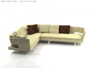 arne sofa Modelo 3D