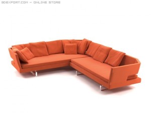 arne sofa Modelo 3D