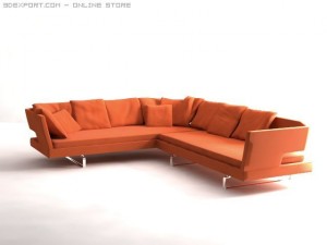 arne sofa Modelo 3D