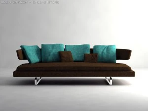 arne sofa model a234 3D Model