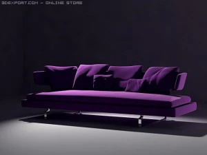 arne sofa model a234 3D Model