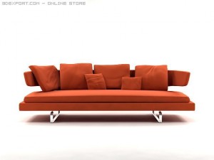 arne sofa model a234 Modèle 3D