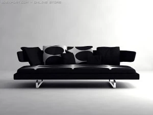 arne sofa model a234 3D Model