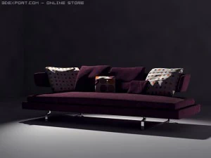 arne sofa model a234 3D Model