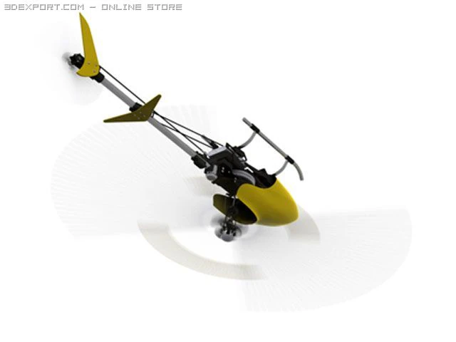 rc helicopter 3D Model .c4d .max .obj .3ds .fbx .stl .blend 
