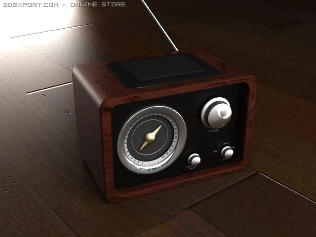 old radio 3D Model .c4d .max .obj .3ds .fbx .stl .blend 