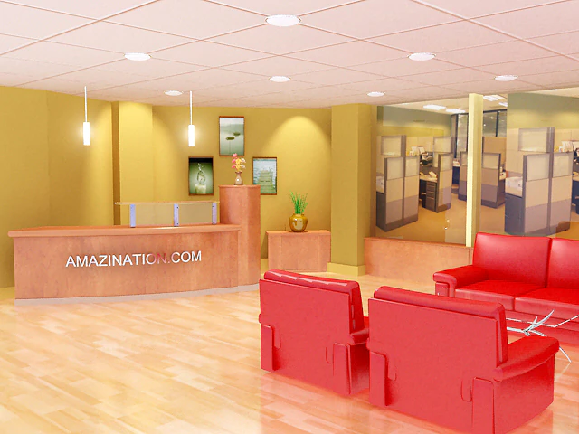 office reception 3D Model .c4d .max .obj .3ds .fbx .stl .blend 
