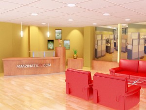 office reception 3D-Modell