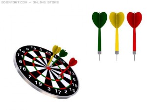 dart board Modello 3D