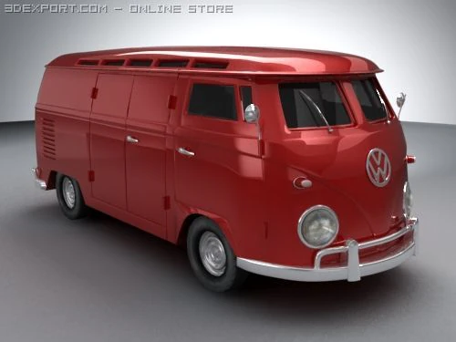 volkswagen01 3D Model .c4d .max .obj .3ds .fbx .stl .blend 