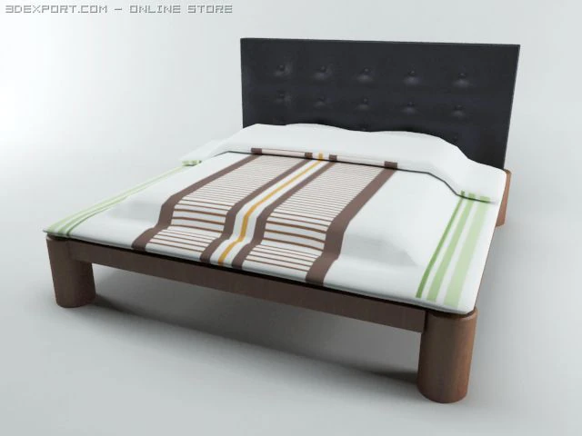 Bett 3D Modell .c4d .max .obj .3ds .fbx .stl .blend