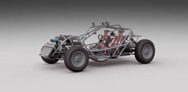racing baggi v8 3D Модель .c4d .max .obj .3ds .fbx .stl .blend 