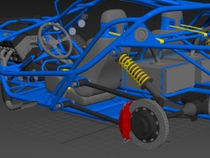 racing baggi v8 3D Модель