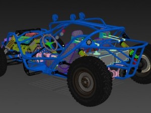 racing baggi v8 3D Модель