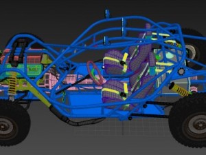racing baggi v8 3D Модель