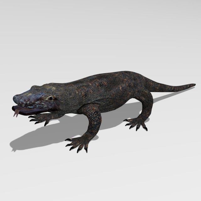 komodo dragon 3D Модель .c4d .max .obj .3ds .fbx .stl .blend 