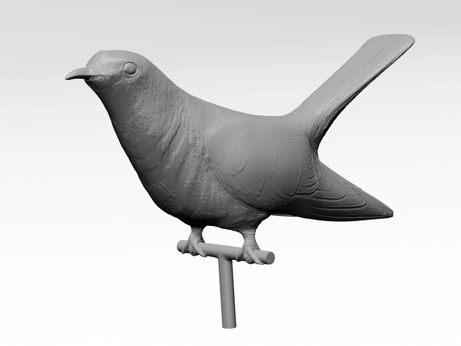 3d printable bird 3D Model .c4d .max .obj .3ds .fbx .stl .blend 